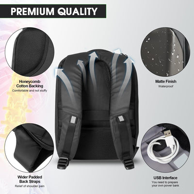 16 Inches LED Motorcycle Backpack with Programmable Full Color Screen Waterproof Riding Backpack for Men And Women