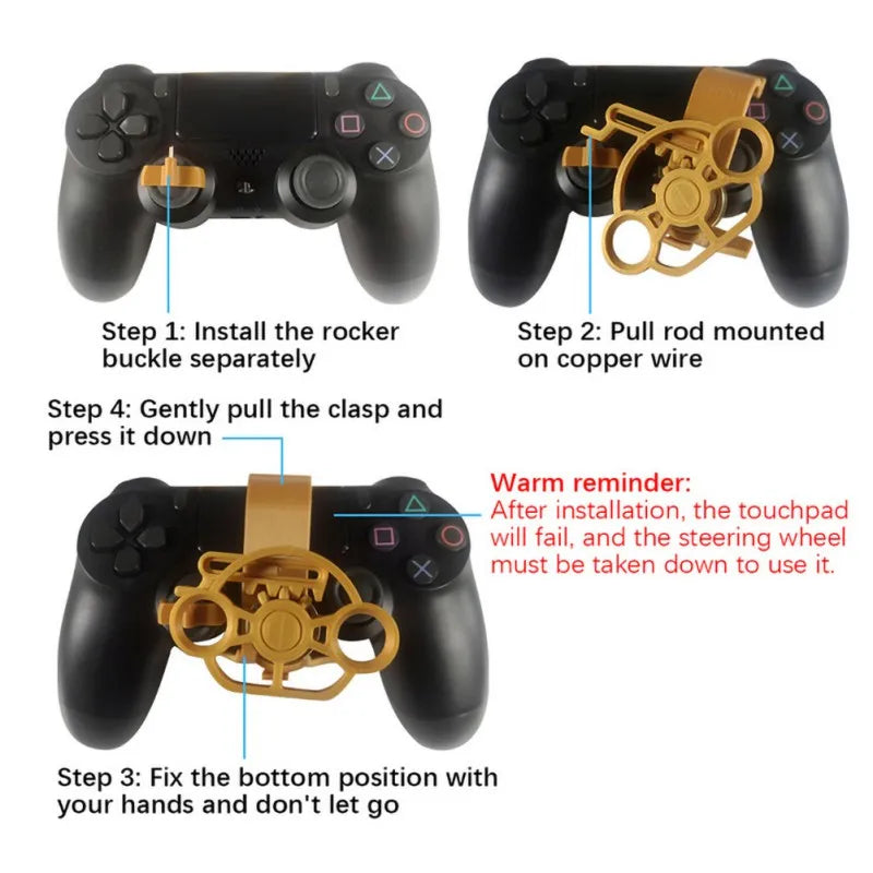 Gaming Racing Wheel Mini Steering Game Controller For Sony Playstation PS4 3D Printed Accessories